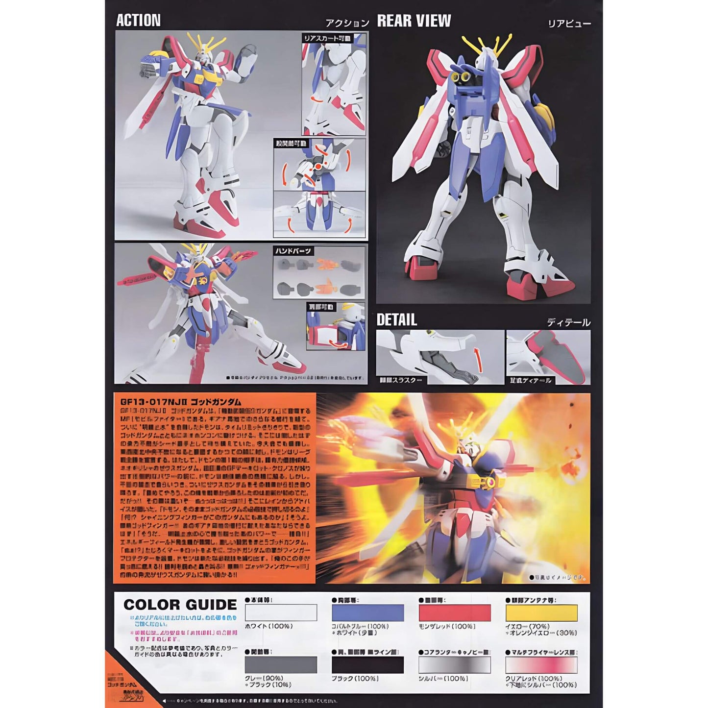 Bandai God Gundam HGFC Model Kit p7