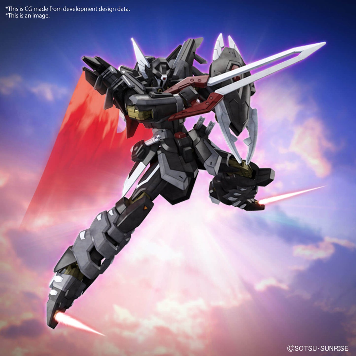 Bandai Gundam Seed Freedom Black Knight Squad Shi-Ve HG Model Kit effect pic