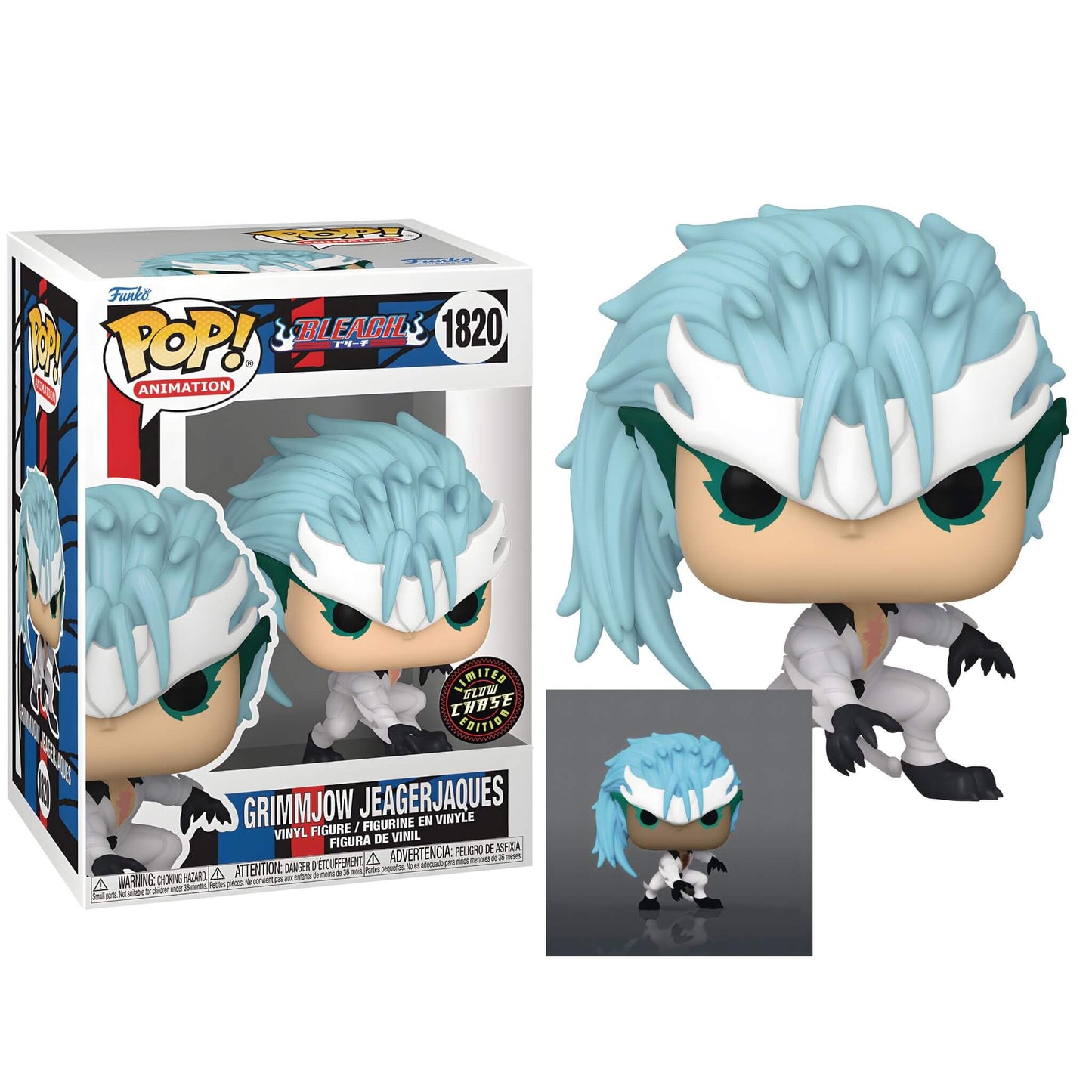 Funko Pop Bleach Grimmjow Jeagerjaques Glow-in-the-Dark Vinyl Figure (Chase) p5
