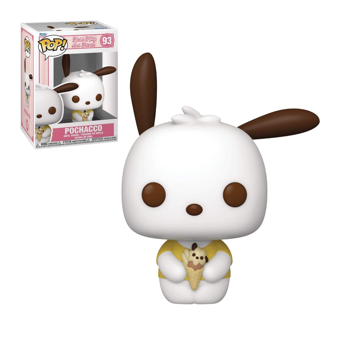 Funko Pop #93 Hello Kitty & Friends: Figura de vinilo de Pochacco con postre, 4,1" de alto