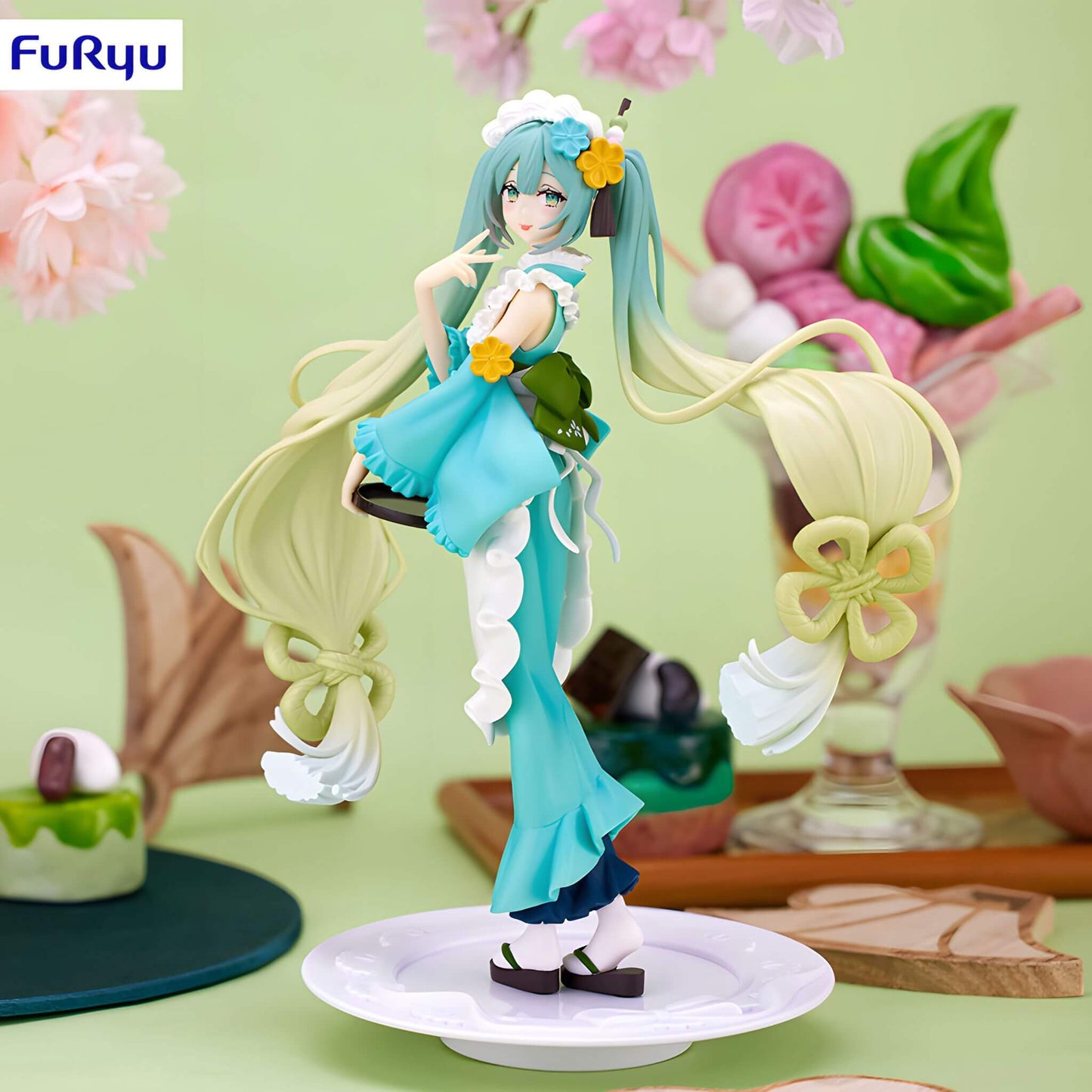 Furyu Hatsune Miku Exceed Creative Matcha Parfait Green Tea Figure mint p11