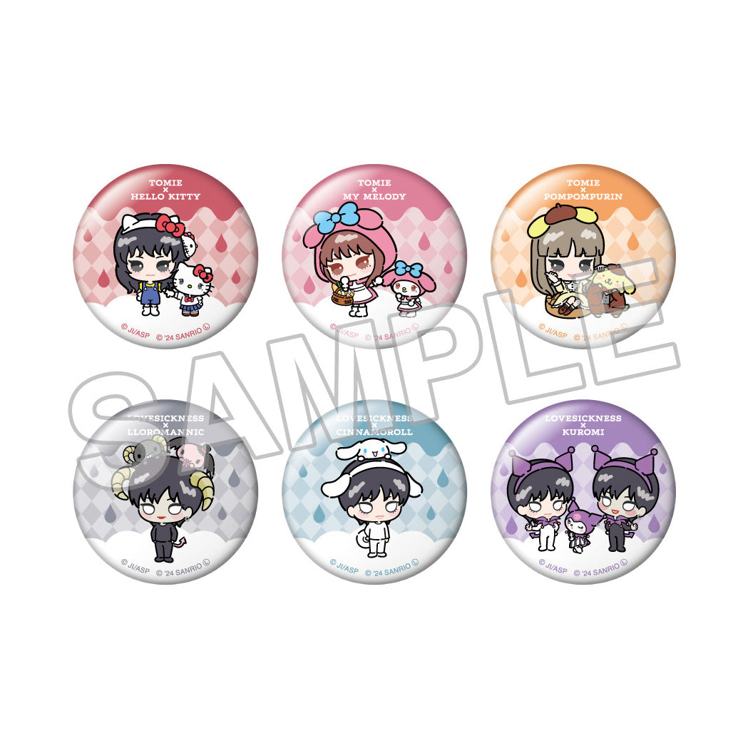 JUNJI ITO x Sanrio characters Badge, Manekko Deformed Blind Box