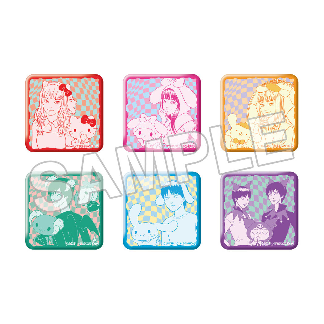 JUNJI ITO x Sanrio characters Square Badge, Manekko Blind Box