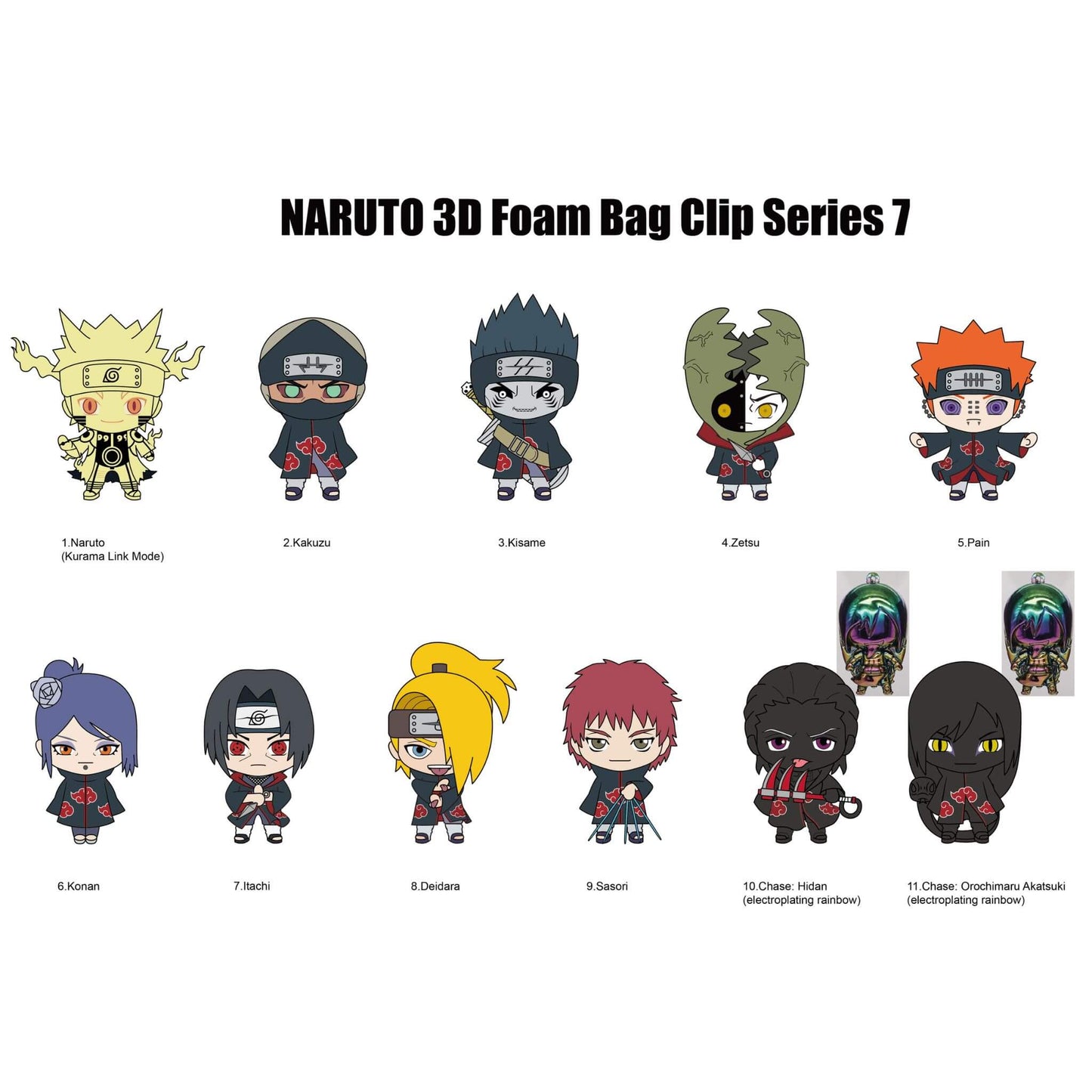 Naruto Series 7 Figural Bag Clips Collection P2
