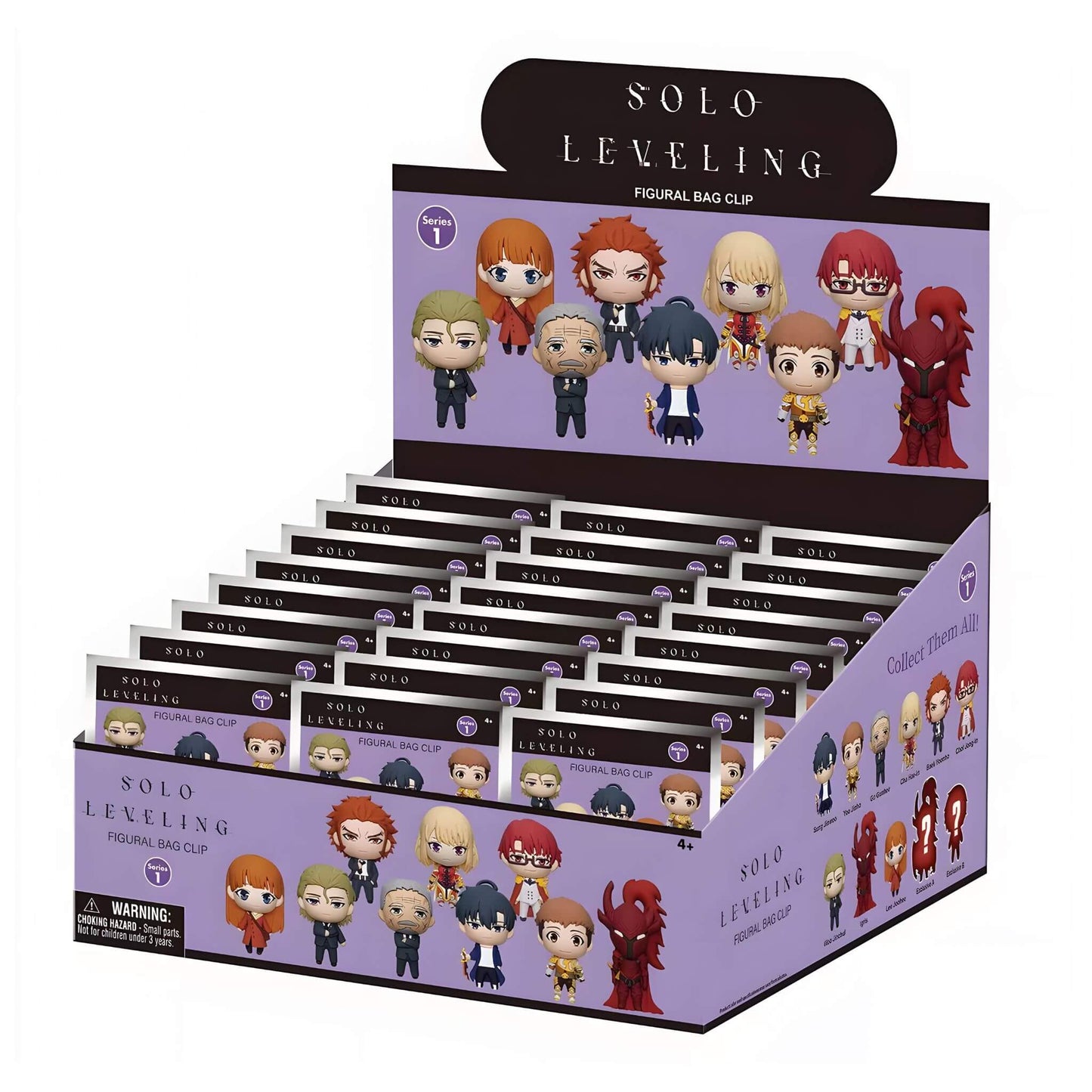 Solo Leveling Series 1 Figural Bag Clips Sealed Blind Boxes Display