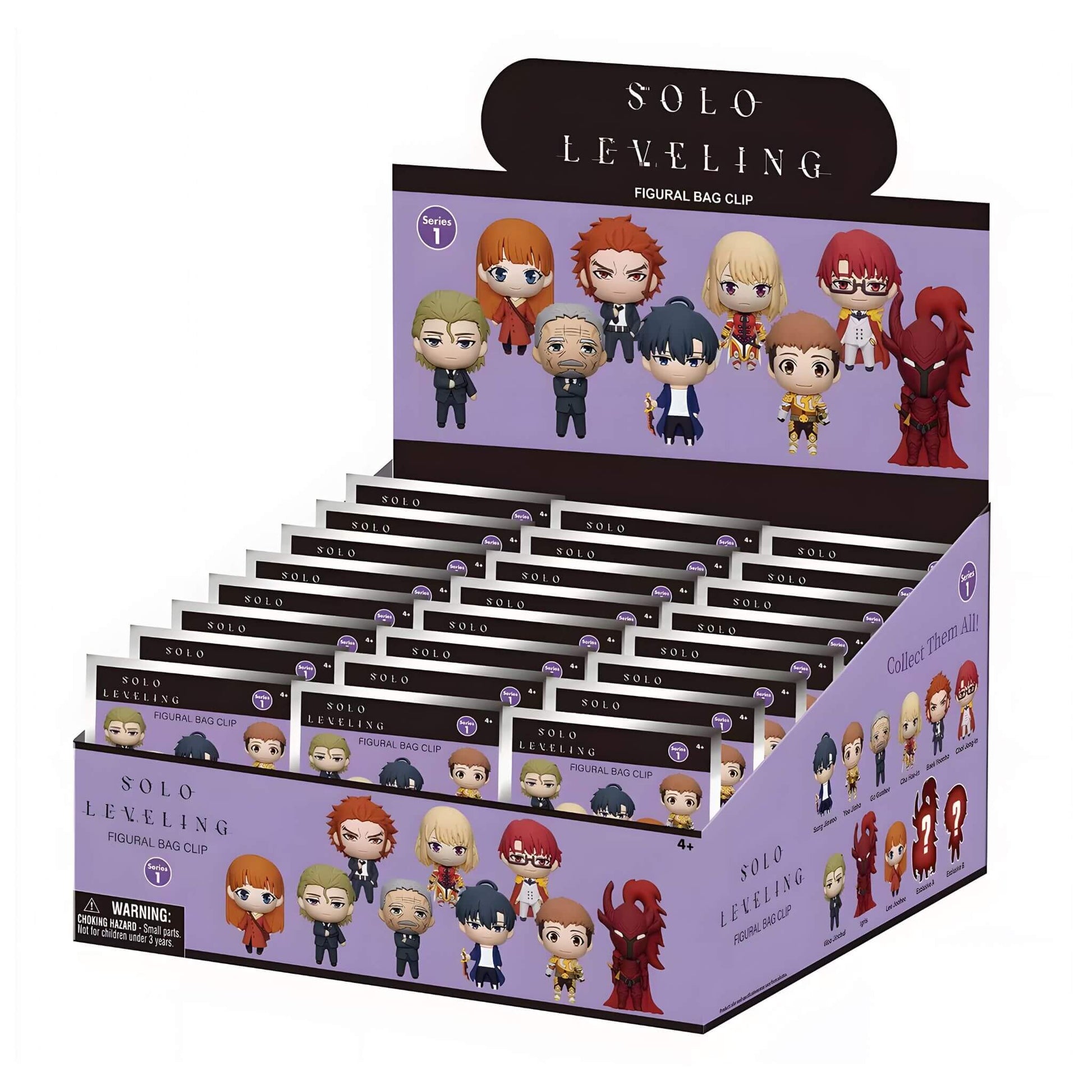 Solo Leveling Series 1 Figural Bag Clips Sealed Blind Boxes Display