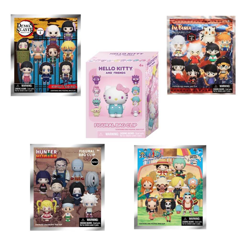 Blind Boxes, Mystery Packaged Figural Bag Clips