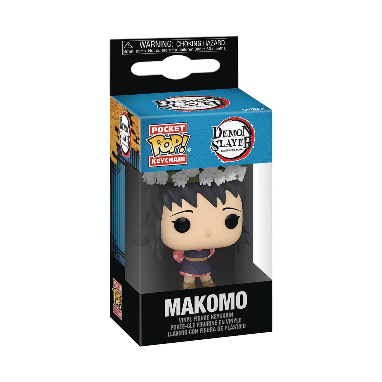 Funko Pocket Pop Demon Slayer Makomo Flower Headress Keychain Box