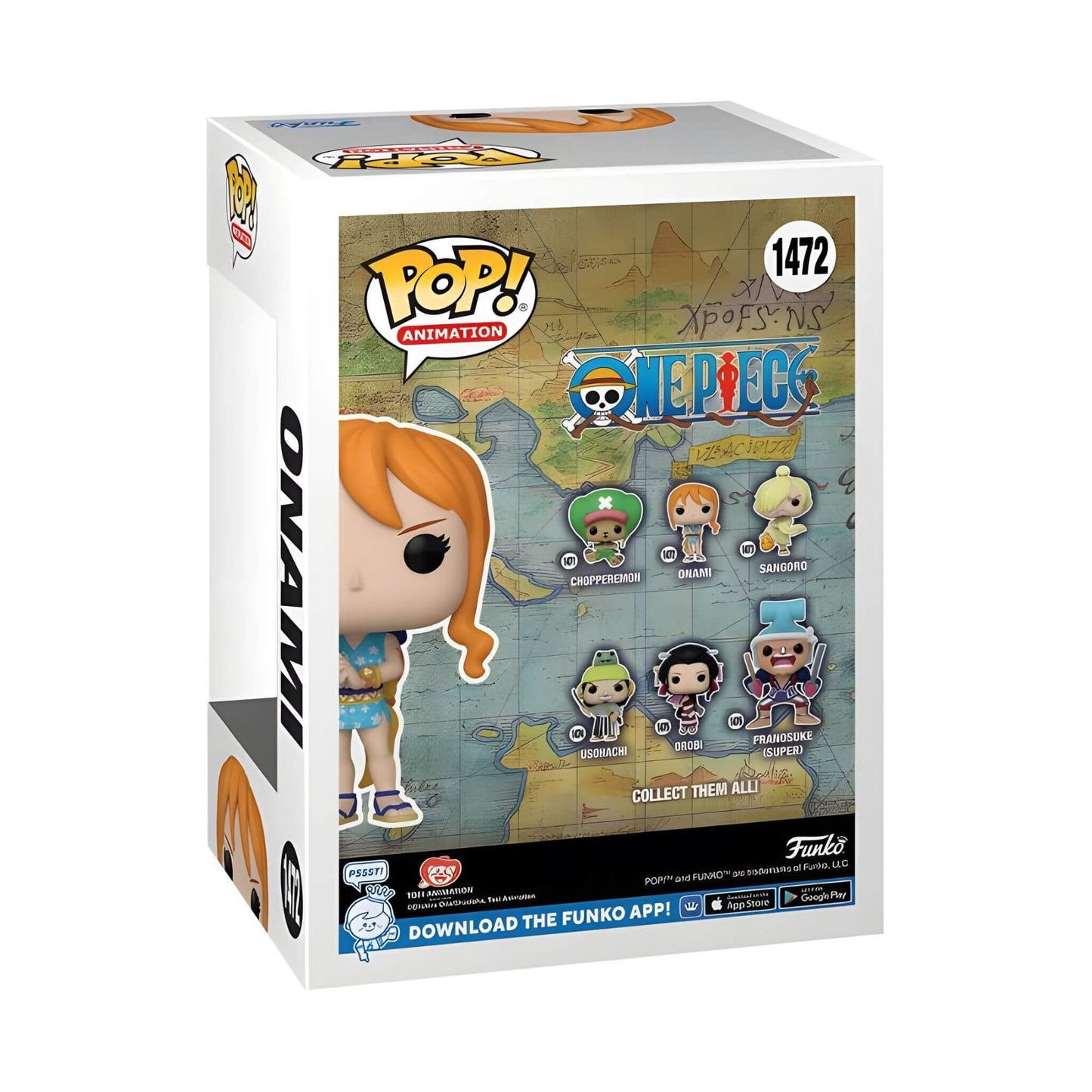 Funko Pop Animation One Piece Onami (Nami Wano) Figure box back