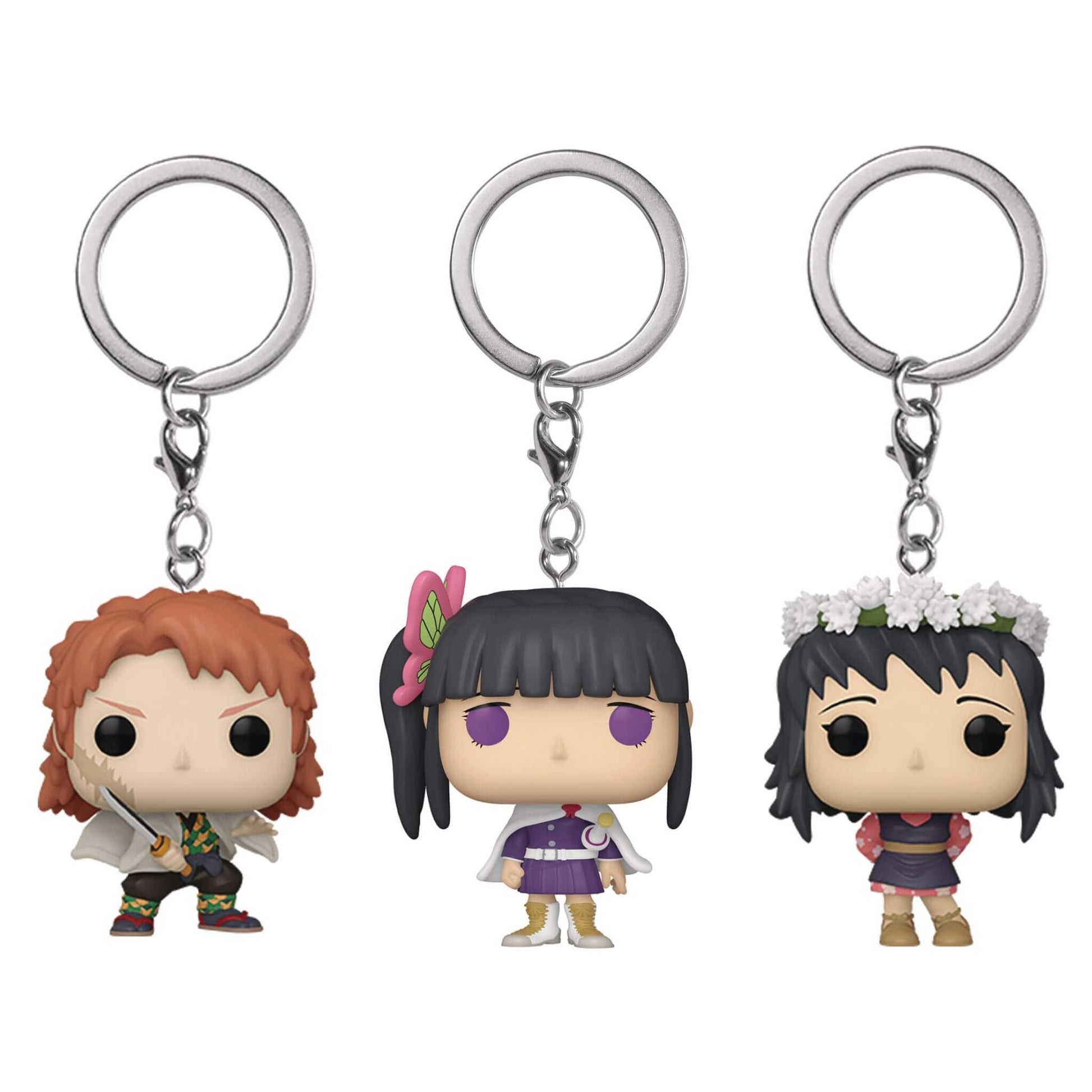 Funko Pocket Pop Demon Slayer Keychain: Sabito No Mask, Kanao Tsuyuri and Makomo Flower Headress 