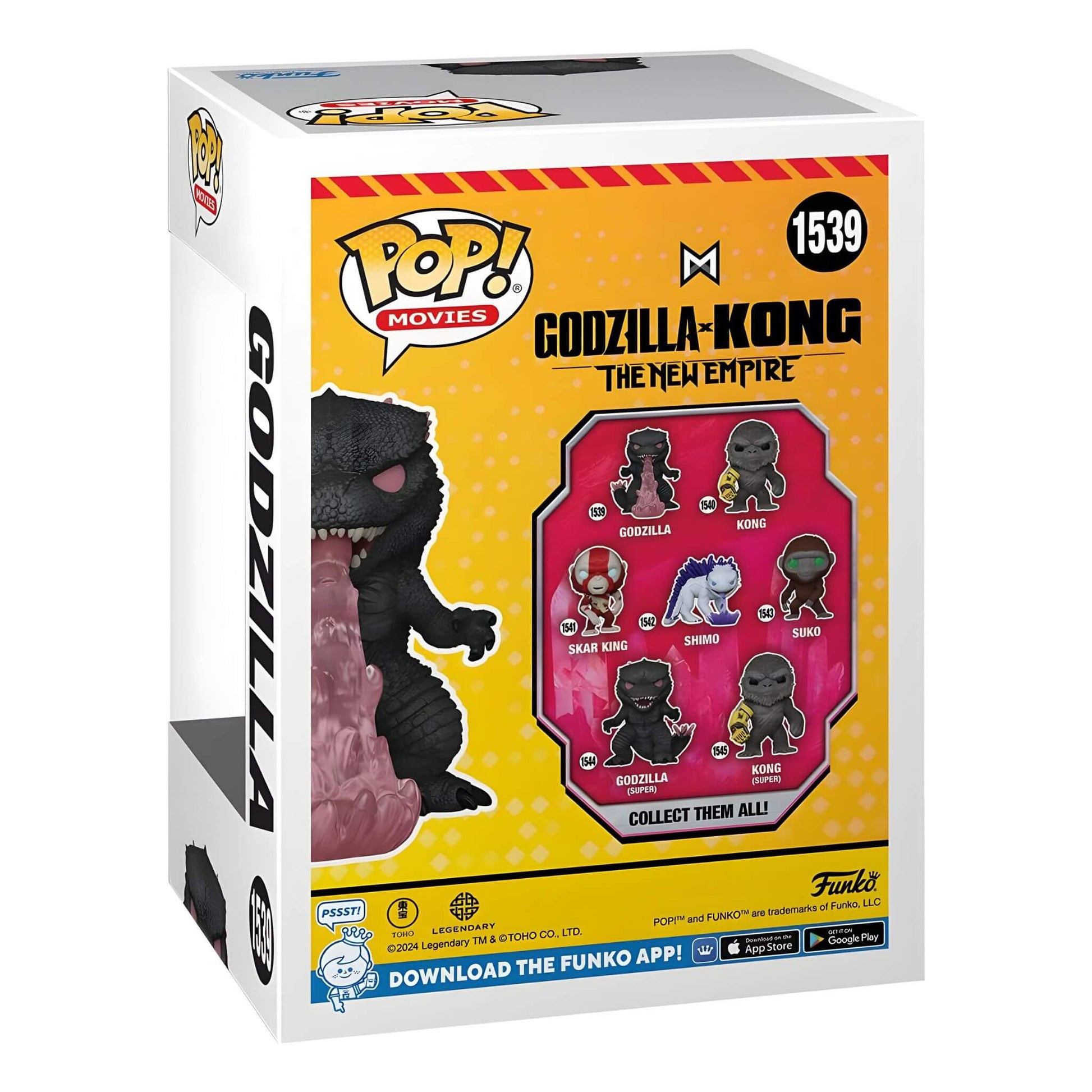 Funko Pop Movies Godzilla X Kong New Empire Godzilla Heat Ray Vinyl Figure Box Back