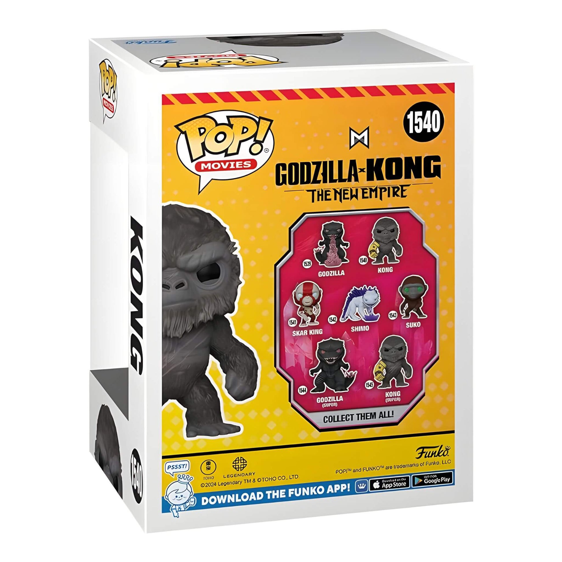 Funko Pop Movies Godzilla X Kong New Empire Kong Vinyl Figure Box back view