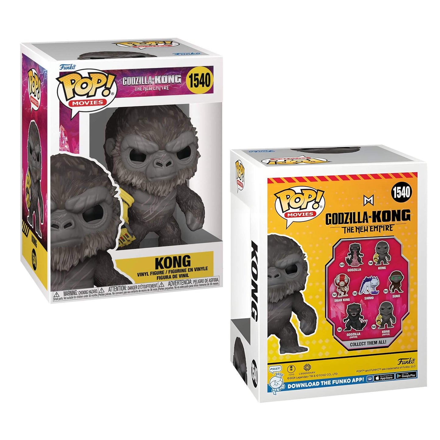 Funko Pop Movies Godzilla X Kong New Empire Kong Vinyl Figure Box front and back