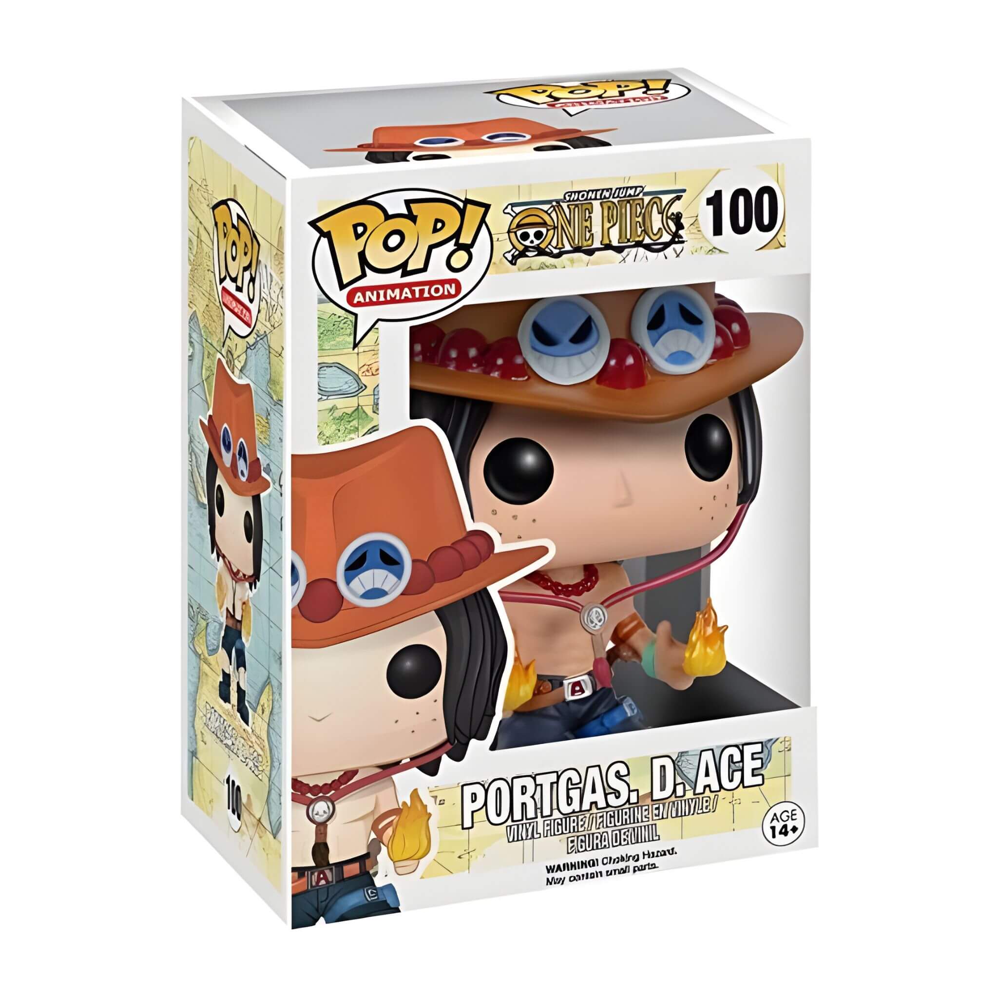 ⭐︎pop⭐︎ Funko Pop #100 One Piece Portgas D Ace Vinyl Figure, 3.75