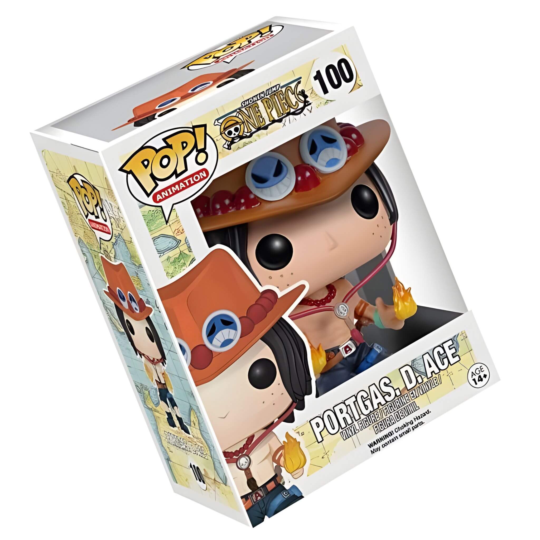 Funko Pop #100 One Piece Portgas D Ace Vinyl Figure, 3.75