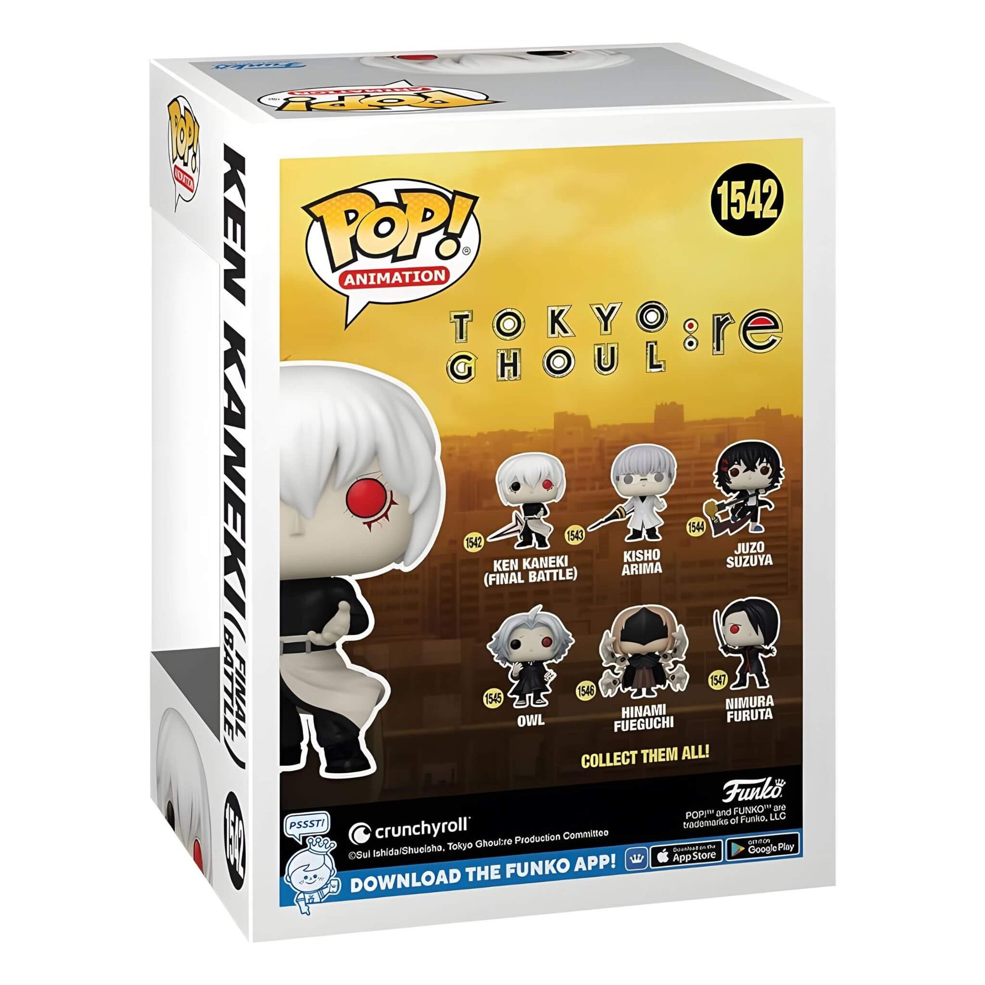 Funko Pop Tokyo Ghoul Re Ken Kaneki Last Battle Box back view