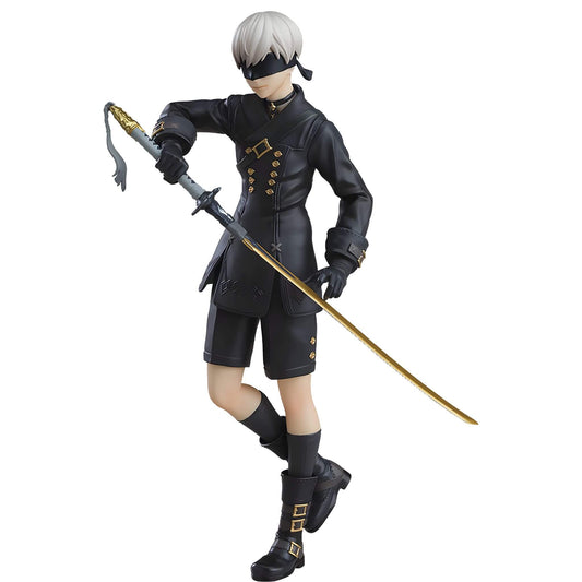 Good Smile Company NieR Automata Pop Up Parade 9S (YoRHa No.9 Type S) Figure in black outfit with a sword on a white background