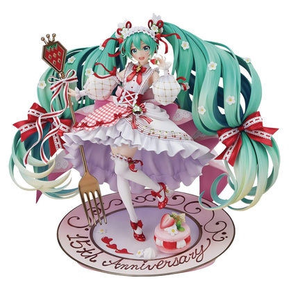 Good Smile Company Hatsune Miku Strawberry Motif (15th Anniversary) 1/7 Scale Figure, 11.4” Tall