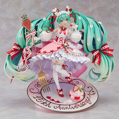 Good Smile Company Hatsune Miku Strawberry Motif (15th Anniversary) 1/7 Scale Figure, 11.4” Tall