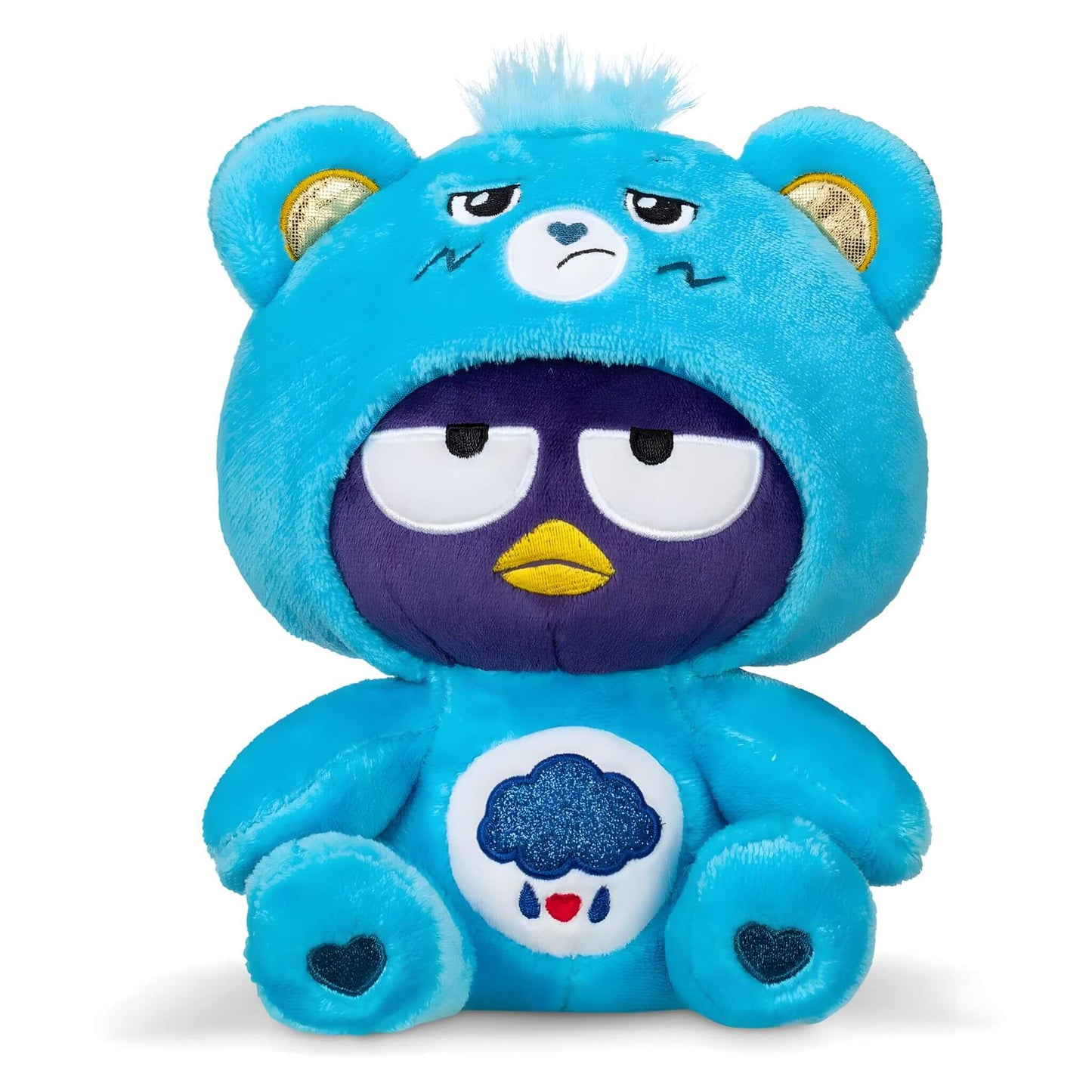 Hello Kitty and Friends x Care Bear 8 inch plush - Badtz Maru x Grumpy Bear p1