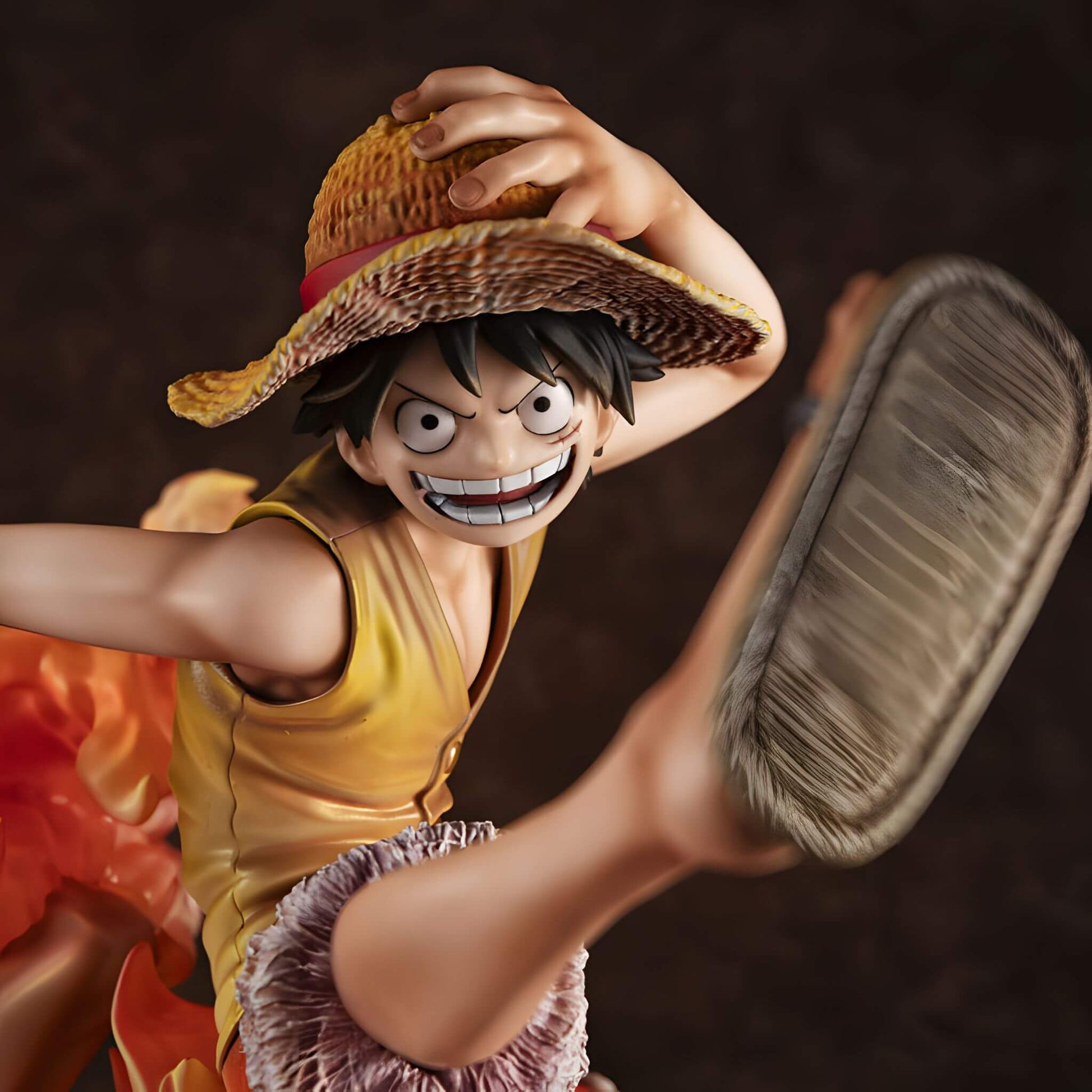 Megahouse One Piece Portrait of Pirates Luffy & Ace Statue p9 Luffy close look