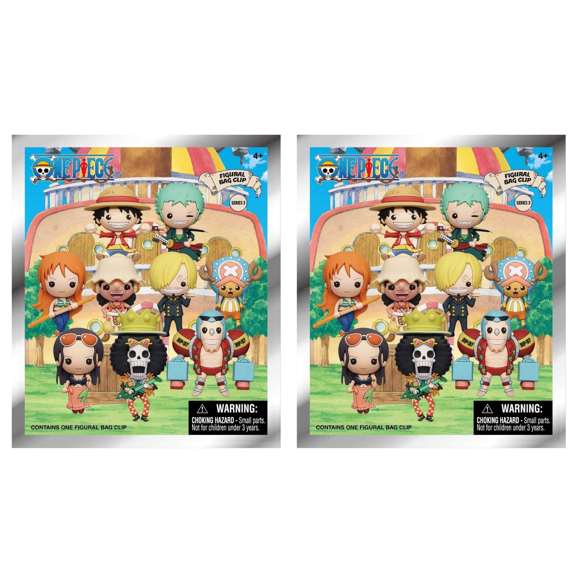 One Piece Series3 3D Foam Bag Clip Mystery Pack- two packs