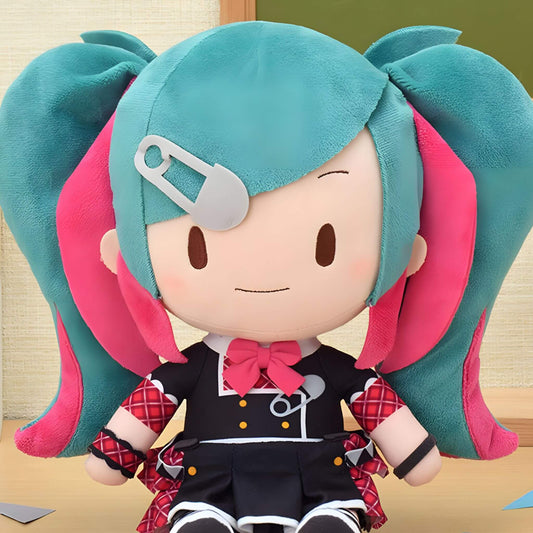 SEGA fuwa petit Hatsune Miku Colorful Stage L Plush Classroom SEKAI Miku plushie front center view