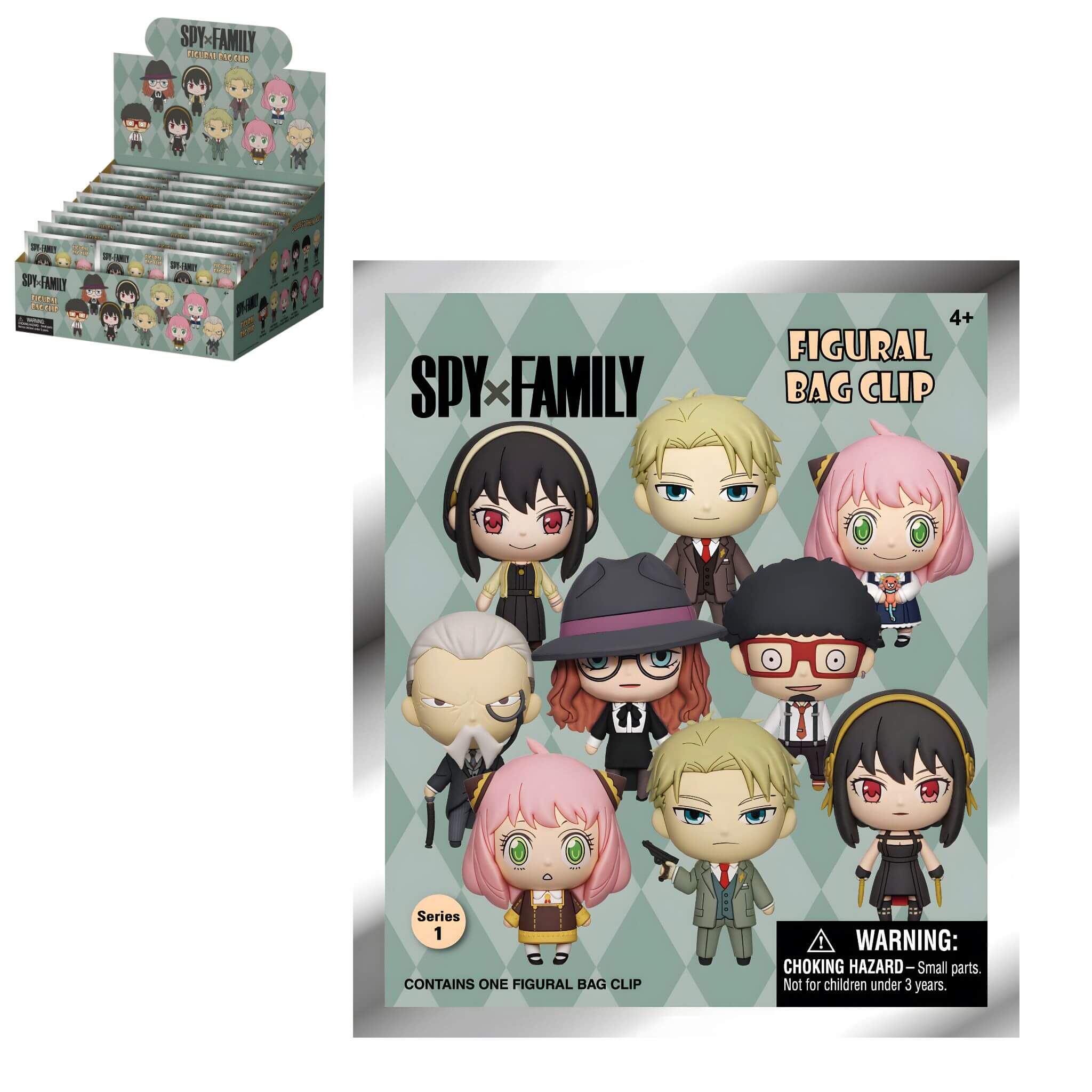 Spy x Family buy 3D Foam Bag Clip Set - Monogram SDCC 2023 EXCLUSIVE