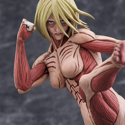 Attack On Titan Female Titan Pop Up Parade L sized figure which features detailed anatomy on a dark background