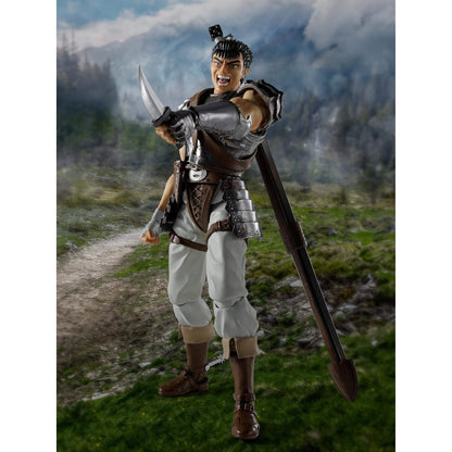 Berserk S.H.Figuarts Action figure of Guts in a scenic outdoor setting