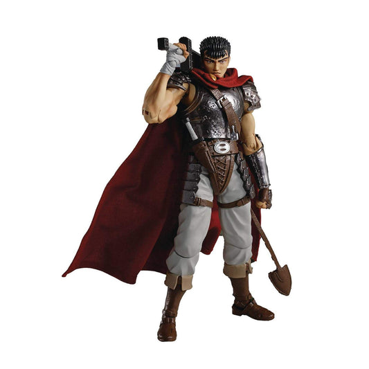 Berserk S.H.Figuarts Action figure of Guts in warrior costume with armor and cape on a white background