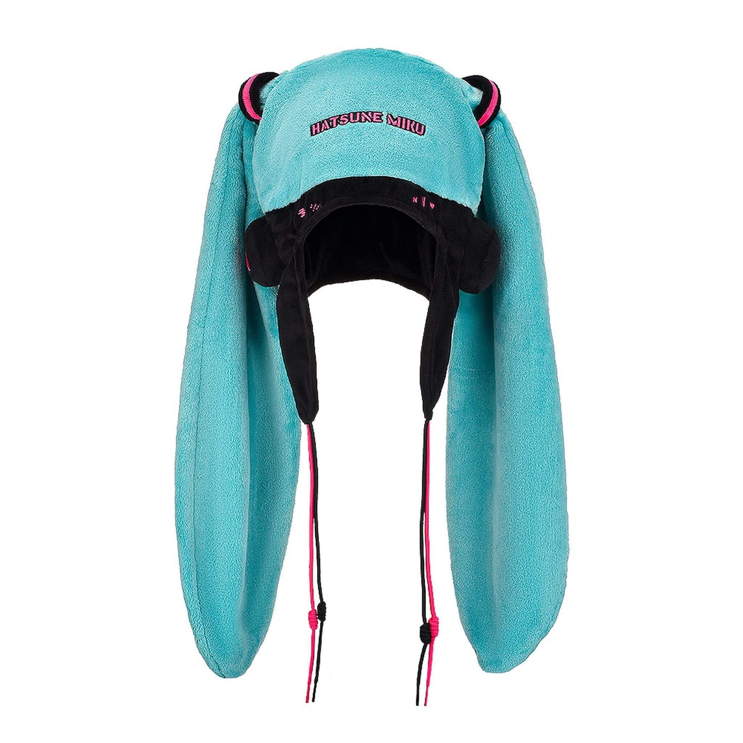 Hatsune Miku Character Hat with black interior and pink accents on a white background