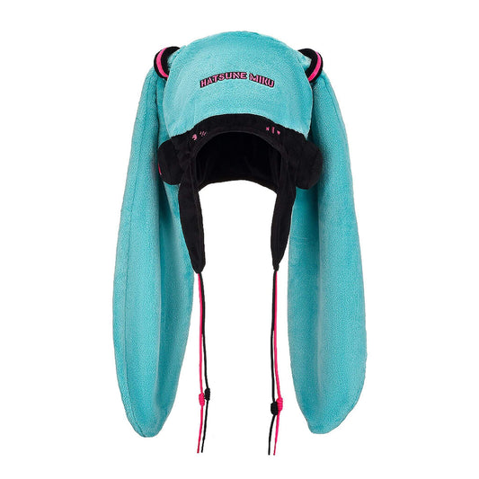 Hatsune Miku Character Hat with black interior and pink accents on a white background