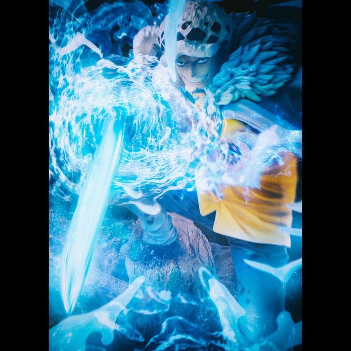 One Piece Portrait Of Pirates WA-MAXIMUM Trafalgar Law "The Surgeon of Death" (Awaken) in a fantasy costume with glowing blue energy effect