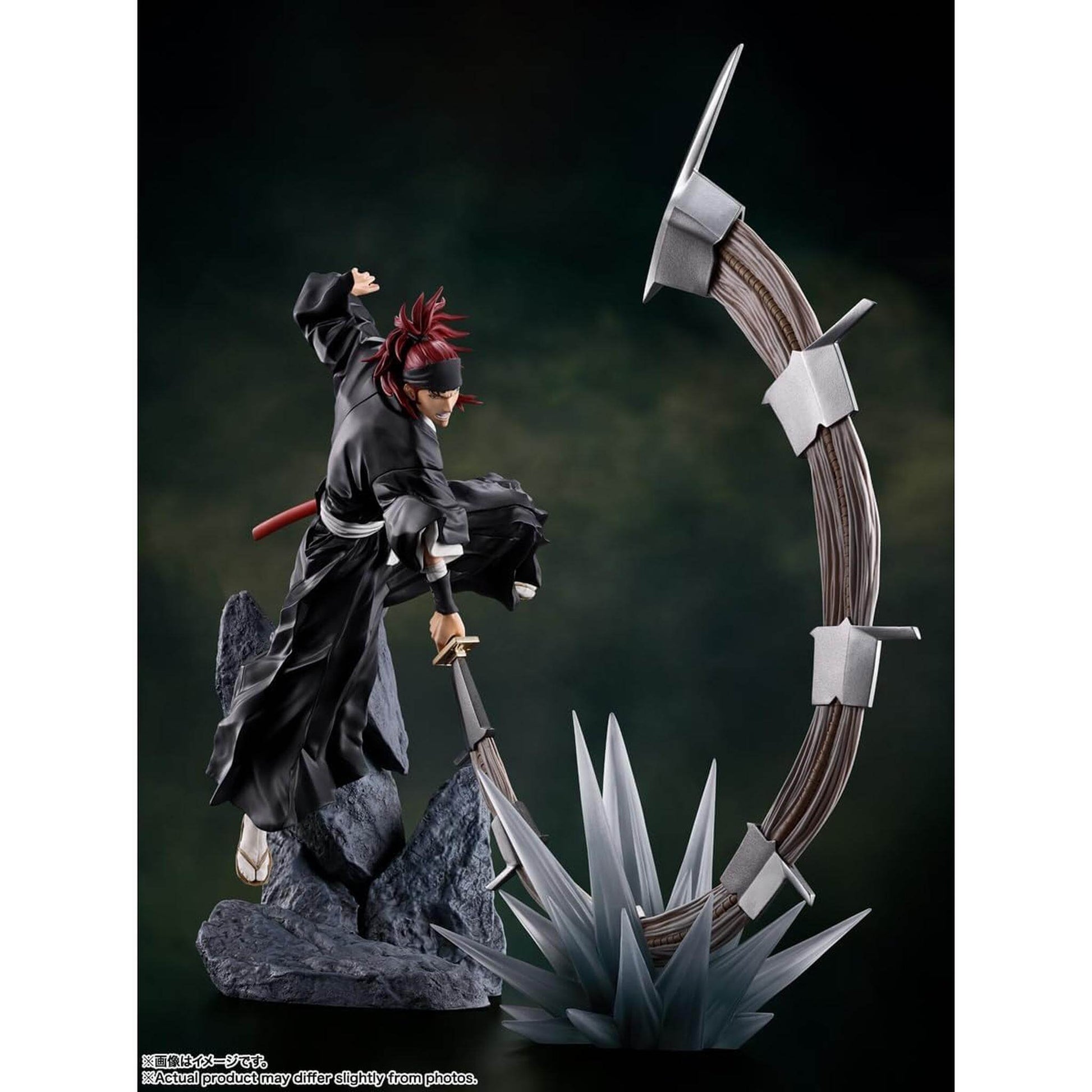 Bleach: Thousand-Year Blood War Renji Abarai FiguartsZERO Statue in a dynamic pose with a large weapon on a dark background