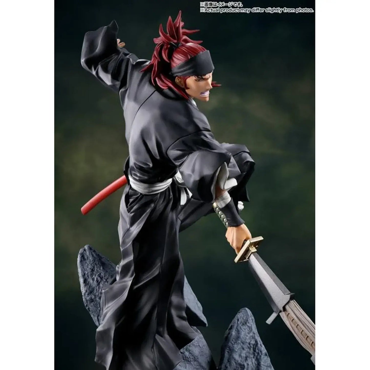 Bleach: Thousand-Year Blood War Renji Abarai FiguartsZERO Statue in dark clothing with a sword against a dark background