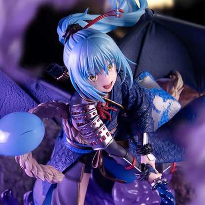 That Time I Got Reincarnated as a Slime Figurine of Rimuru Tempest with blue hair and traditional outfit holding a sword.